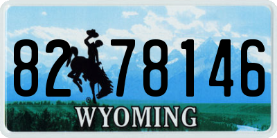 WY license plate 8278146