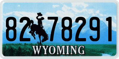 WY license plate 8278291