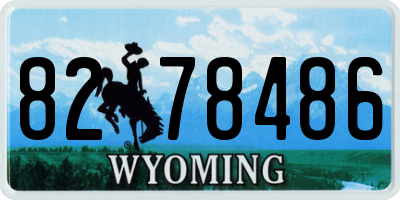 WY license plate 8278486