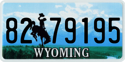 WY license plate 8279195