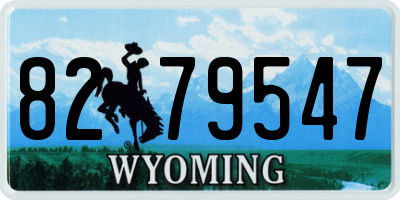 WY license plate 8279547