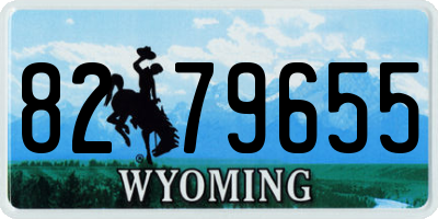 WY license plate 8279655