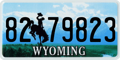 WY license plate 8279823