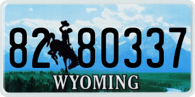 WY license plate 8280337