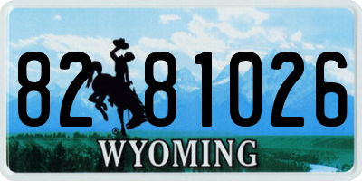 WY license plate 8281026