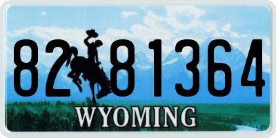 WY license plate 8281364
