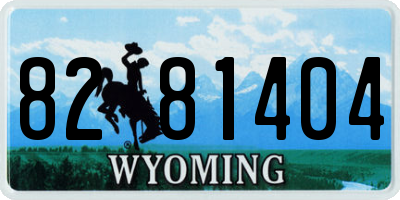 WY license plate 8281404