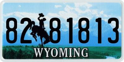 WY license plate 8281813