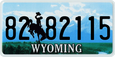 WY license plate 8282115