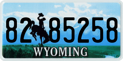 WY license plate 8285258