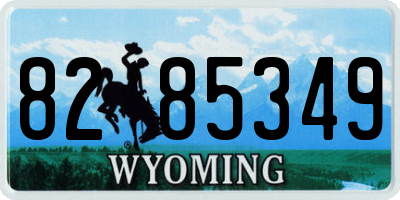 WY license plate 8285349