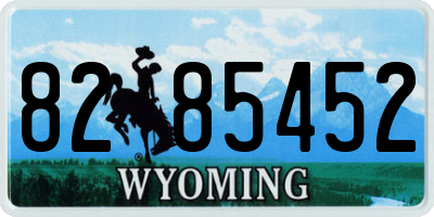 WY license plate 8285452