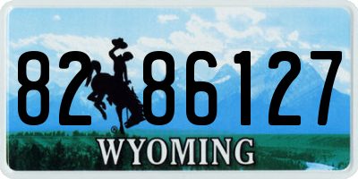 WY license plate 8286127