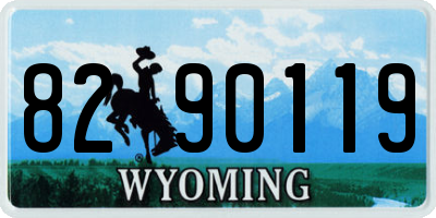 WY license plate 8290119