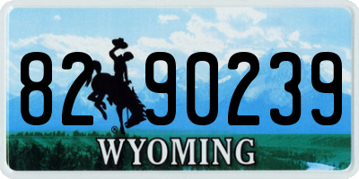 WY license plate 8290239