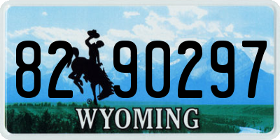 WY license plate 8290297