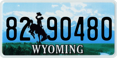 WY license plate 8290480