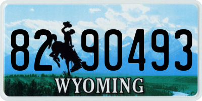 WY license plate 8290493