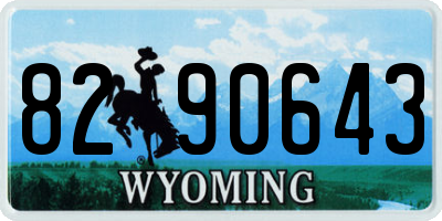 WY license plate 8290643