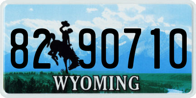 WY license plate 8290710