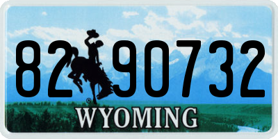WY license plate 8290732