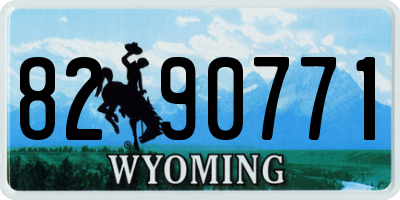 WY license plate 8290771