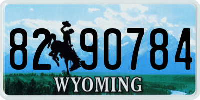 WY license plate 8290784