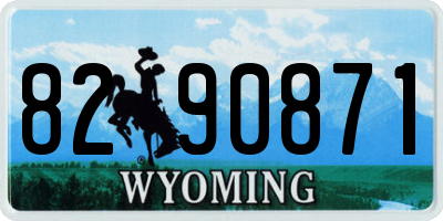 WY license plate 8290871