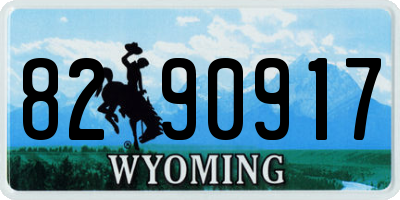 WY license plate 8290917