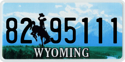 WY license plate 8295111