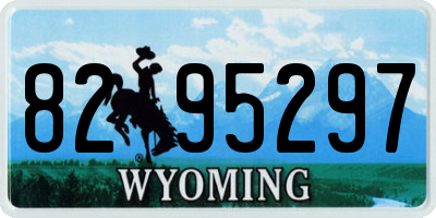 WY license plate 8295297
