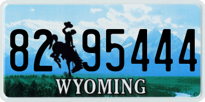 WY license plate 8295444