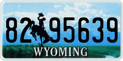 WY license plate 8295639