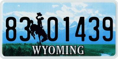 WY license plate 8301439