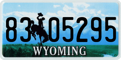 WY license plate 8305295
