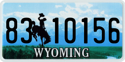 WY license plate 8310156