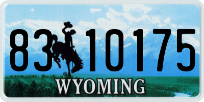 WY license plate 8310175