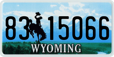 WY license plate 8315066