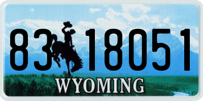 WY license plate 8318051