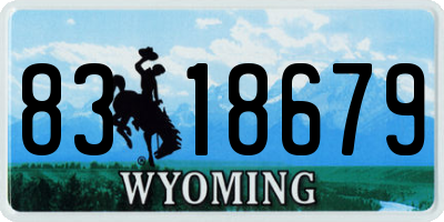 WY license plate 8318679
