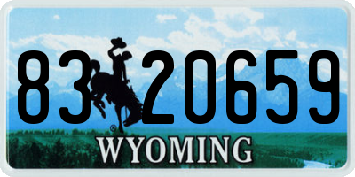 WY license plate 8320659