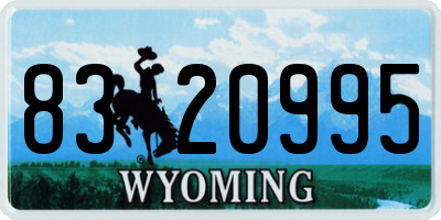 WY license plate 8320995