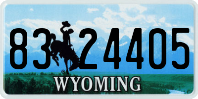 WY license plate 8324405