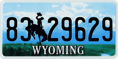 WY license plate 8329629