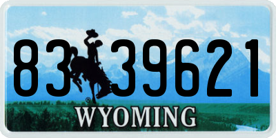 WY license plate 8339621