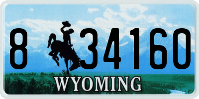 WY license plate 834160