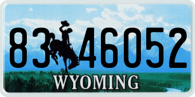 WY license plate 8346052