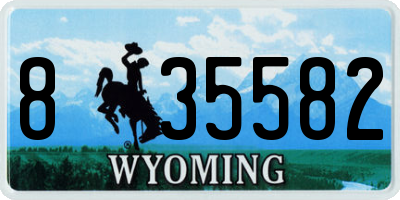 WY license plate 835582
