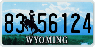 WY license plate 8356124