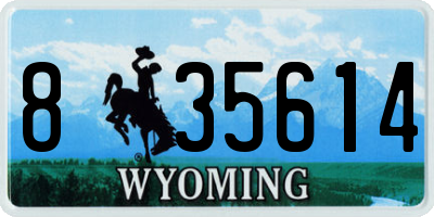 WY license plate 835614